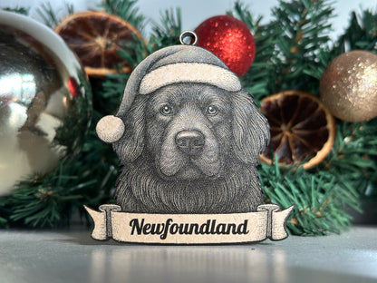 Newfoundland  - Personalisable Christmas Tree Decoration Bauble Ornament Dog Gift